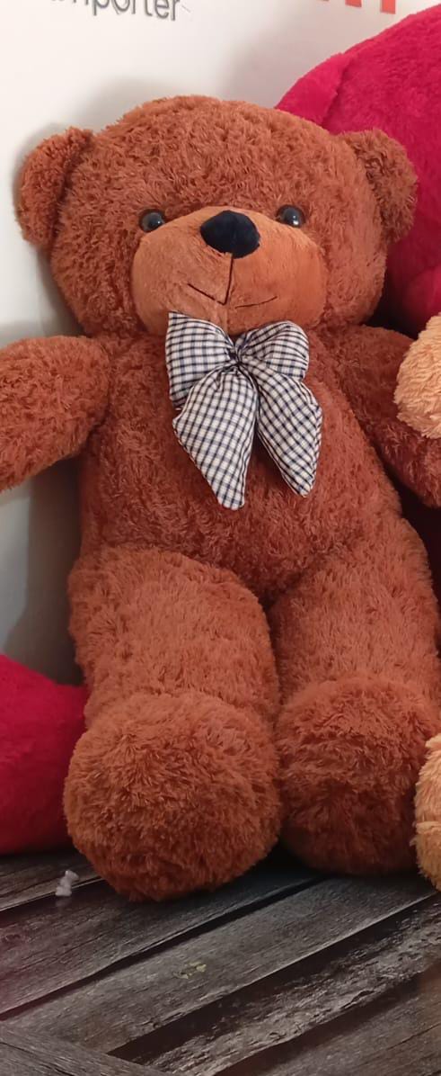 Giant Teddy Bear 3.6 Feet Dark Brown Plush Soft Toy