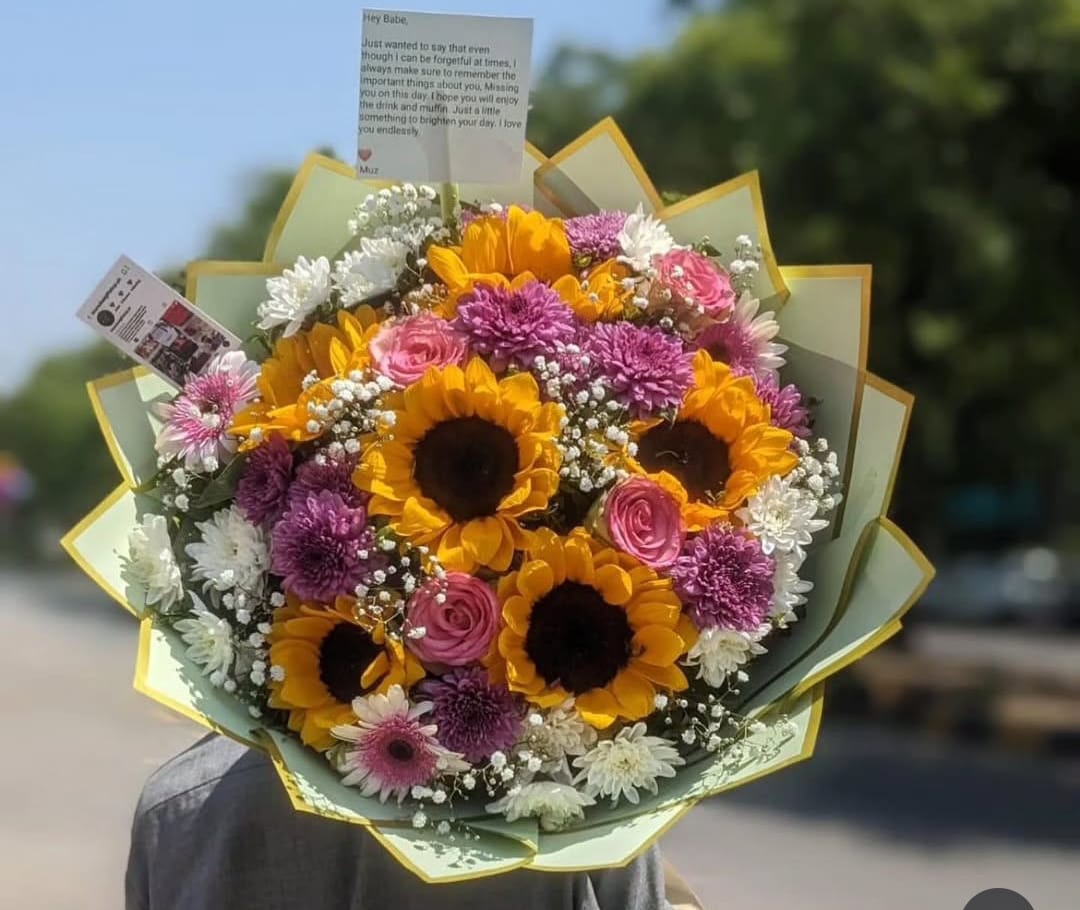 Sunflower & Mixed Florals Premium Bouquet
