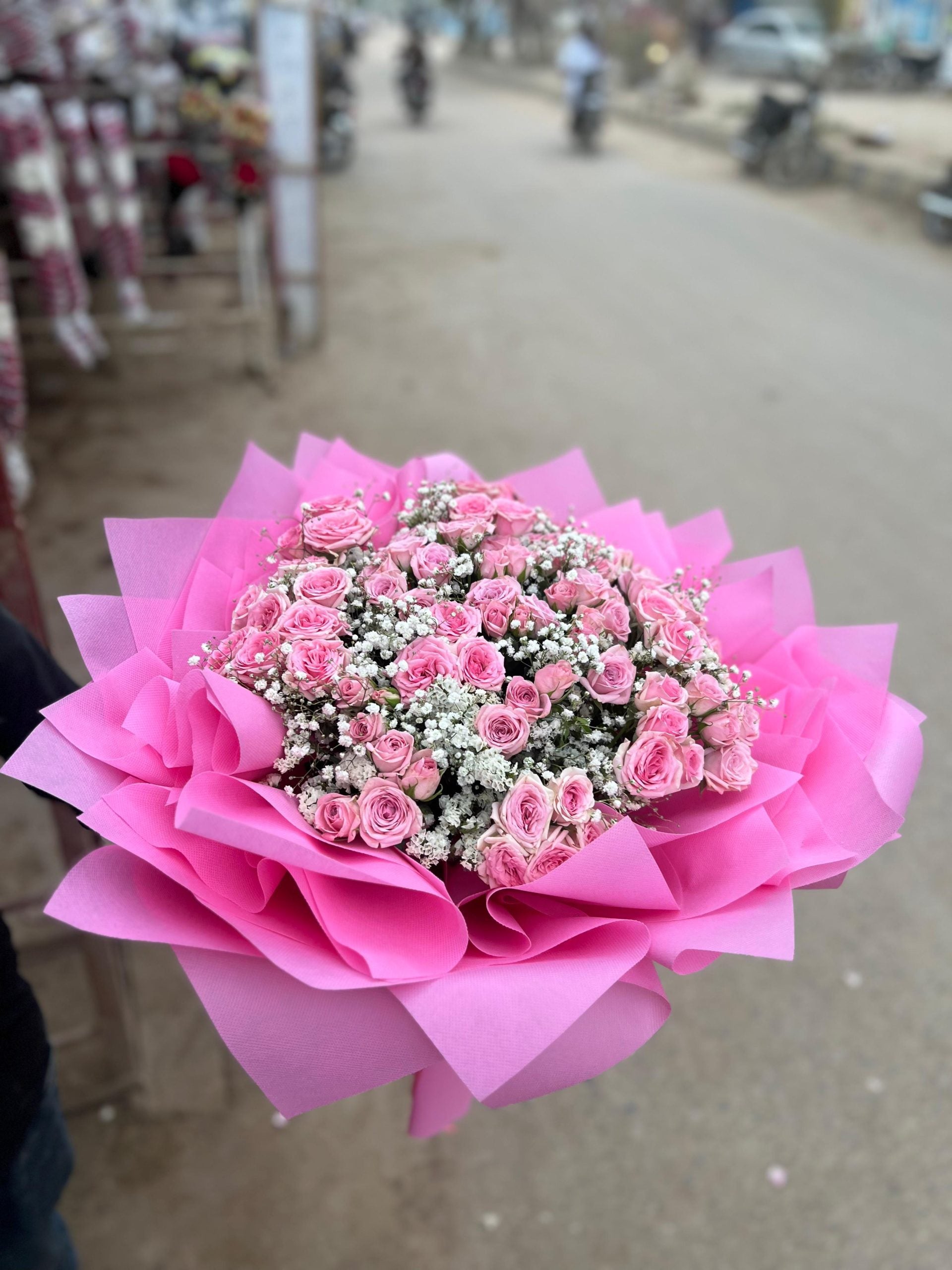 Pink Baby Roses Luxury Bouquet