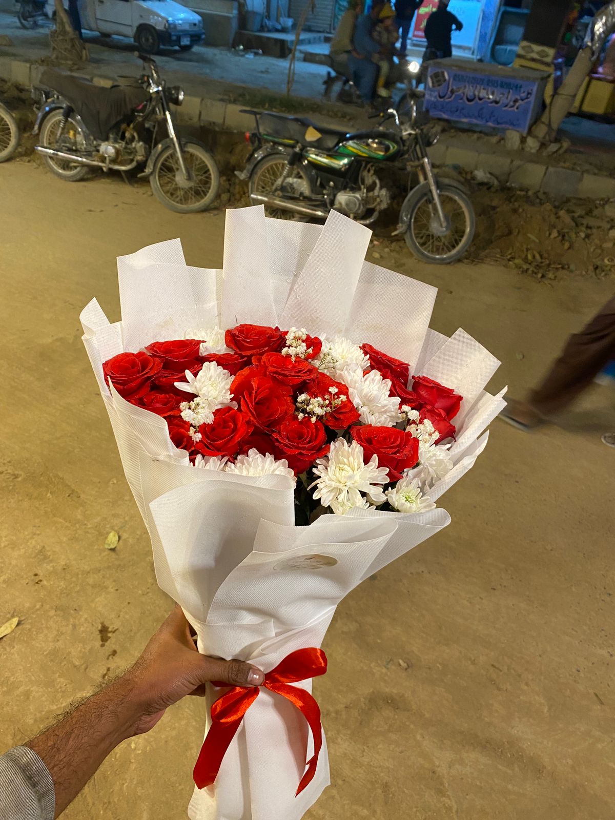 Red and White Signature Floral Bouquet