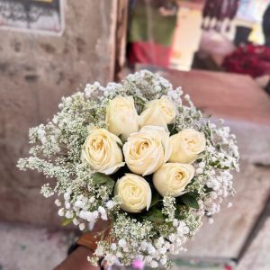 Pure Grace White Rose Bridal Bouquet