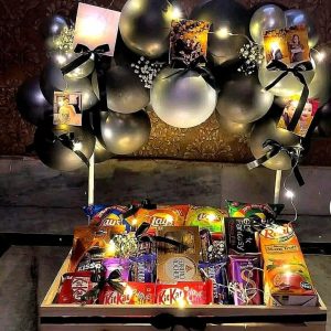 Midnight Memories Balloon & Chocolate Surprise Hamper
