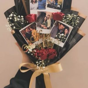 Eternal Love Personalized Photo & Rose Bouquet