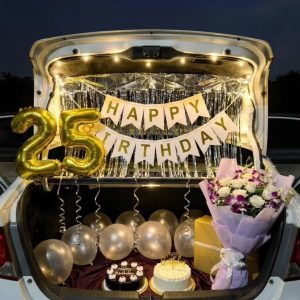 Luxury Car Boot 25th Birthday Surprise Decor